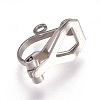 Tarnish Resistant 304 Stainless Steel Clip-on Earring Findings X-STAS-P206-02P-2