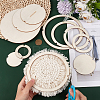 BENECREAT 12Pcs Wood Macrame Coaster Cutting Template DIY-WH0049-09-3