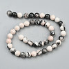 Natural Pink Zebra Jasper Beads Strands G-P231-01-10mm-6