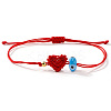 Lampwork Bead Braided Bead Bracelets JB7932-1-1