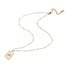 Brass Cubic Zirconia Pendant Necklaces LS-NJEW-H051-01G-02-4