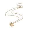 Initial Letter with Butterfly Pendant Necklace LS-NJEW-C026-01G-T-2