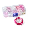 DIY Round Acrylic & Glass Beads Bracelets Jewelry Kits DIY-FS0006-29A-2