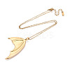 304 Stainless Steel Pendant Necklaces NJEW-T018-17G-3