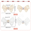 2 Pairs 2 Colors Polyester Bowknot Bridal Shoe Decoration DIY-PH0020-72-2