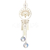 Brass Butterfly Eye Pendant Decoration HJEW-TA00225-1