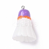 Sport Ball Theme Opaque Resin Pendants RESI-F039-01F-1