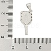 Rack Plating Brass Micro Pave Clear Cubic Zirconia Pendants KK-U021-08P-3