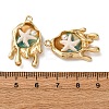 Light Gold Tone Alloy Enamel Pendants ENAM-B028-28KCG-3