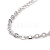 Anti-Tarnish Rhodium Plated 925 Sterling Silver Cable Chains Necklace for Women STER-I021-09P-2