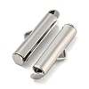 Brass Slide On End Clasp Tubes KK-N254-119P-03-2
