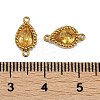 Ion Plating(IP) 304 Stainless Steel Cubic Zirconia Teardrop Links Connector Charms STAS-K256-23G-09-3