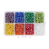 1 Box 6/0 Glass Seed Beads Transparent Colours Lustered Loose Spacer Beads SEED-X0050-4mm-13-1