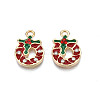 Rack Plating Alloy Enamel Pendants ENAM-N055-152-2