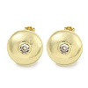 Brass Micro Pave Cubic Zirconia Stud Earrings for Women EJEW-E312-01B-G-1