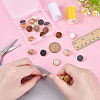 20Pcs 4 Colors 1-Hole Zinc Alloy Resin Buttons BUTT-AR0001-28-4