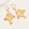 Fashionable and Elegant Gold Plated Brass Coin Tassel Dangle Earrings for Women DP1496-1