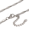 304 Stainless Steel Snake Chains Necklaces NJEW-M075-02A-P-2