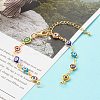 Evil Eye Lampwork Link Chain Bracelet Making AJEW-JB00961-02-2