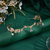 Alloy Rhinestone Teardrop Hair Bands AJEW-WH0434-53G-4