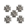Tibetan Style Alloy Cross with Jesus Alloy Pendants for Easter Jewelry LS-K0P62051-1