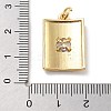 Rack Plating Brass Micro Pave Cubic Zirconia & Glass Pendants KK-Z071-87G-01-3