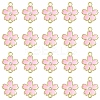 20Pcs Alloy Enamel 5-Petal Flower Connector Charms FIND-YW0009-33A-1