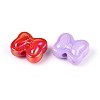 UV Plating Opaque Acrylic Beads OACR-T028-60-2