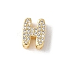 Brass Micro Pave Clear Cubic Zirconia Initial Multi-strand Links KK-S520-01G-08-1
