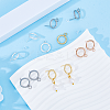 24Pcs 4 Colors 304 Stainless Steel Stud Earring Findings STAS-FH0001-64-4