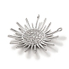 Brass Micro Pave Cubic Zirconia Pendants KK-H455-41P-2
