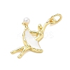 Brass Enamel Pendants KK-CBA3F25-08G-3