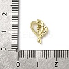 Brass Micro Pave Cubic Zirconia Charms KK-Q070-01B-G-3
