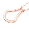 Alloy Teardrop Pendant Necklaces for Women LS-NJEW-G132-01RG-1