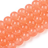 Baking Paint Imitation Jade Glass Round Bead Strands X1-DGLA-Q021-8mm-31-1