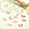 40Pcs 10 Styles Spray Painted 430 Stainless Steel Filigree Pendants STAS-CJ0002-53-6