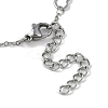 Anti-Tarnish 304 Stainless Steel Heart Link Chains Anklets High Polished AJEW-A057-09B-P-3