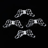 Transparent Clear Acrylic Faceted Wing Beads X-TACR-R1-1