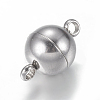 Tarnish Resistant 304 Stainless Steel Magnetic Clasps with Loops LS-STAS-K006-8mm-04C-3