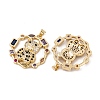 Brass Micro Pave Cubic Zirconia Pendants KK-E108-48G-2