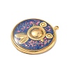 304 Stainless Steel Epoxy Resin with Natural Shell and Sequins Inside Pendants STAS-L026-17G-F04-2