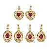 Brass Micro Pave Cubic Zirconia Pendants KK-S526-20G-A-1