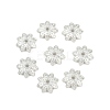 8-Petal Tibetan Style Alloy Flower Bead Caps TIBEB-2347-S-LF-3