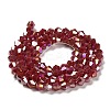 Opaque Solid Color Electroplate Glass Beads Strands X1-GLAA-F029-P4mm-A01-2