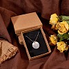 Kraft Cotton Filled Cardboard Paper Jewelry Set Boxes LS-CBOX-R036-11A-7