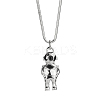 Cute 316 Surgical Stainless Steel Spaceman Pendant Necklaces for Women's Daily Wear AD9649-1-2