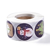 8 Patterns Christmas Round Dot Self Adhesive Paper Stickers Roll DIY-A042-01E-2