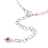 Handmade Millefiori Glass Beads Anklets AJEW-AN00341-03-3