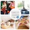 20Pcs 10 Colors Alloy Glass Pendant Stitch Markers HJEW-NB00036-6