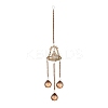 Iron Bell Hanging Crystal Chandelier Pendant HJEW-M002-04-1